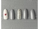 ハート×グレー×ラメ