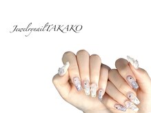 ジュエリーネイル タカコ(Jewelry nail TAKAKO)/ラメとパーツのゴージャスネイル
