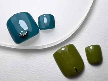 ワンラブネイルズ 池袋店(One Love Nails)/シンプルフットネイル　5490円