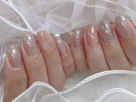 大理石風ニュアンスネイル