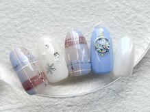 ヴィオラ(VIOLA)/チェック柄/冬ネイル