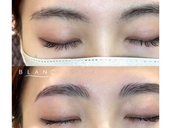 ブラン 札幌大通店(Blanc)の写真/【毛流れ矯正★眉パーマで完璧眉へ】骨格分析眉WAXと同時施術で今まで実現出来なかった究極に美しい眉毛へ