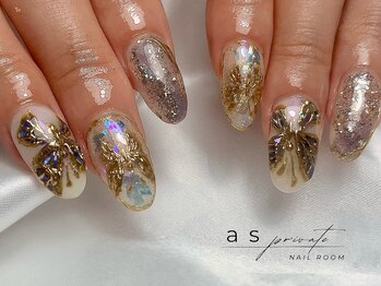 アス(as)の写真/【人気☆持ち込みメニュー◎】《フィルイン/パラジェル》手書きアートが◎特別ネイルをお楽しみください♪