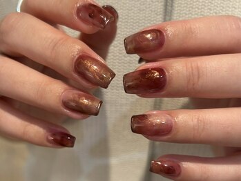 サインウィズラクエミニ(syne w Laque mini)の写真/秋に人気なクリアボルドー☆オーロラを仕込ませてキラキラ感UP！オーロラも多数ご用意♪