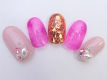 ネイルサロン ドレリッチ 大宮店(drerich)/グレージュ×マーブル