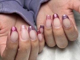 【オーダー】ラメフレンチネイル