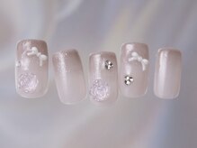 ジェミーネイル シンジュク(Jemiy nail shinjuku)/ブラウングラデリボン¥8480