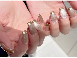 マグネットミラーフレンチネイル