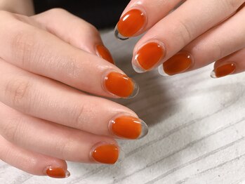 キキネイル 二子玉川(kikinail)/クリアフレンチ　夏ネイル