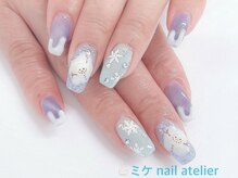 ミケ/雪だるまネイル