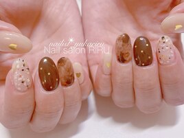 バレンタインネイル