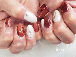 バレンタインネイル