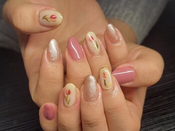 持ち込み　春ネイル