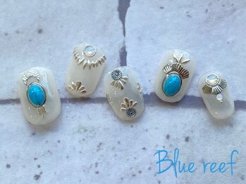 ネイルアンドまつげエクステ ブルーリーフ 四谷三丁目店(Blue Reef)/エスニックネイル