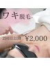 【LADY'S】両ワキ脱毛　2000円