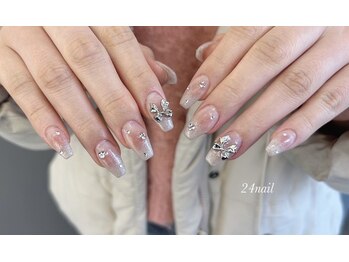 ニーヨンネイル(24nail)/血色ちゅるんネイル
