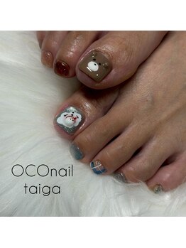 オコネイル ネイルサロンアンドスクール(OCO nail)/雪だるまフットネイル