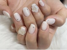 しゅくる/ホワイトリボンネイル