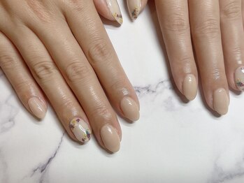 アーザ 吉祥寺(ASa)/シンプル押し花ネイル☆