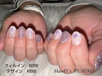 マンディーズ(MandY's)/花/フラッシュ/パープル