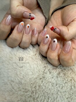 イー(iii)/白グラデ × ラメグラデ