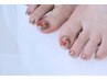 ［初回オフ無料］【FOOT】ワンカラーフットネイル★親指デザイン2本付き