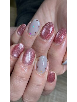 エーナイン イオン一関店/ハートドットネイル