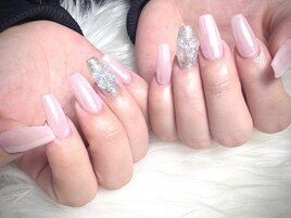 オーロラピンク×リボン