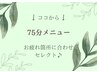 《選択不可》↓ココから↓ 【75分メニュー】