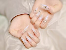 【スカルプ】キラキラネイル