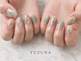 ミントグリーン×ネイル032