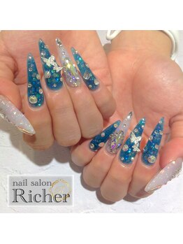 エスフィーネイルサロン リシェル(Esfy nailsalon Richer)/キラキラロングネイル