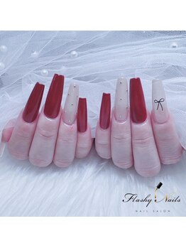 フラッシーネイルズ(Flashy Nails)/長さ出しシンプル定額♪