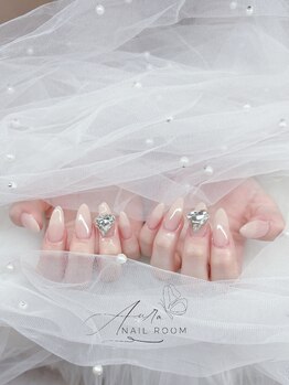 オウラネイルルーム(Aura nail room)/長さだしの2本アート