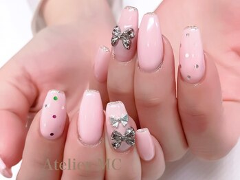 アトリエ エムシー 新富町(Atelier MC)/ワンホン★ピンクネイル