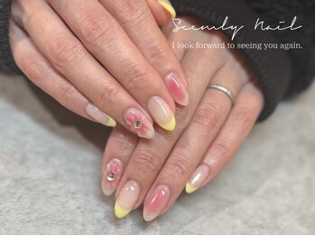 シームリーネイル(Seemly Nail)の写真/【3月にオススメ★季節の定額アート】新生活に向けてネイルチェンジ★期間限定デザインも♪#パラジェル使用