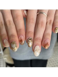 ブラウン/インク/ゴールド