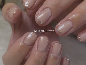 リンボンネイル(Rinbon nail)/ワンカラー×スキニーフレンチ