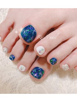 ラズネイル(RUZ'S NAIL)/【秋本】キラキラbijouネイル