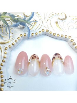 ピオニーネイル(peony nail)/レオパード