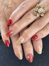 ネイルサロン ミル(Mille)/red&pink gold