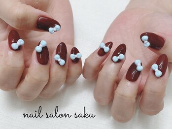 サク(saku)/リボンネイル(パーツ1個¥100~)