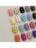 水玉ドットネイル☆500色から選べる（ベース色・ドット色) 各2色までOK☆