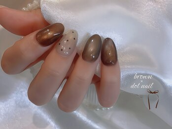 フィオナ 大久保店(Fiona)/秋カラーでドットネイル¥6,480