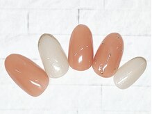 アルセア 上野御徒町店(Alcea)/オレンジネイル　フレンチ　