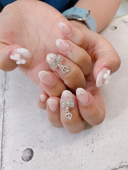 ネイル ビューティーマジック 葛西本店/ゴージャスリボンネイル