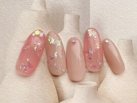透け感うるきらネイル