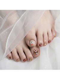 冬のフットネイルデザイン