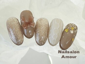 アムールユシマテン 上野湯島店(Amour)/キラキラ秋のネイルコース¥7980