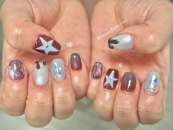 スノーフレーク(Snowflake)の写真/【持ち込みアート歓迎♪】再現度高い手描きアートを堪能できるサロン☆ショートやミディアム、長さ問わず◎